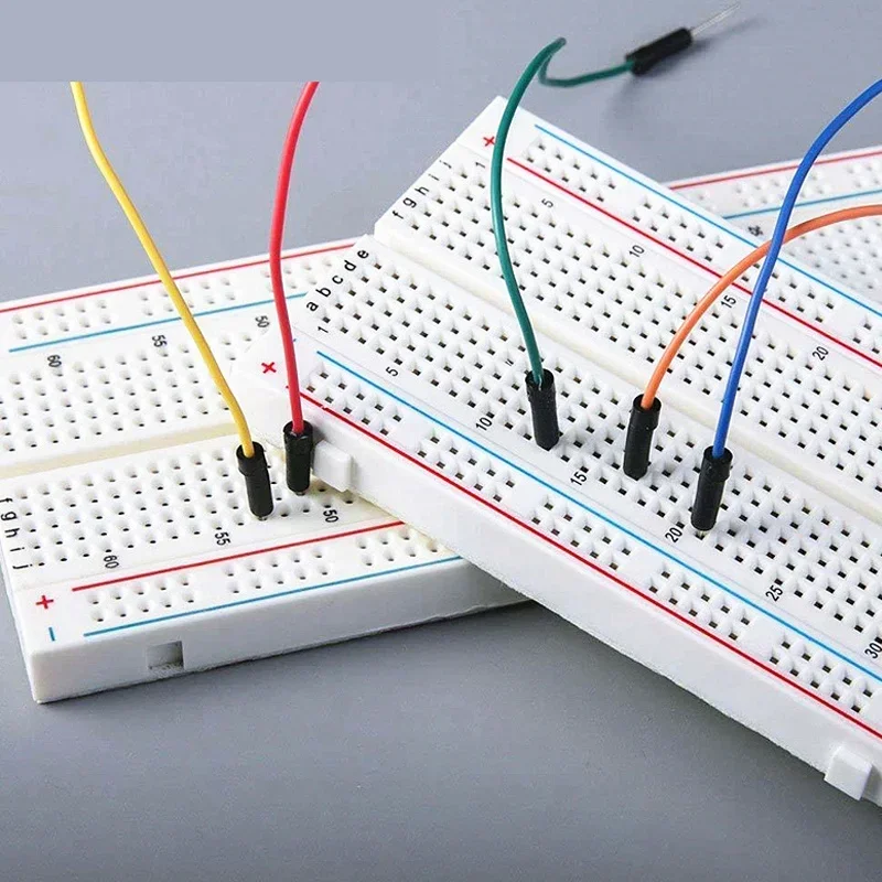 MB102 Breadboard Kit 400/830 Points Prototype Board 65 Jumper Wires U-Shaped Solderless Breadboard Jumper Cables DIY Electronics