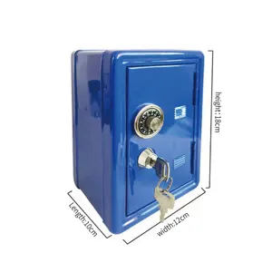 Mini Metall Safe Car Safe Key, Haushaltsversicherungsbox, vertikaler Kabinett, Desktop -Dekoration Piggy Bank 8 Hauptverkaufsverkäufe - №6