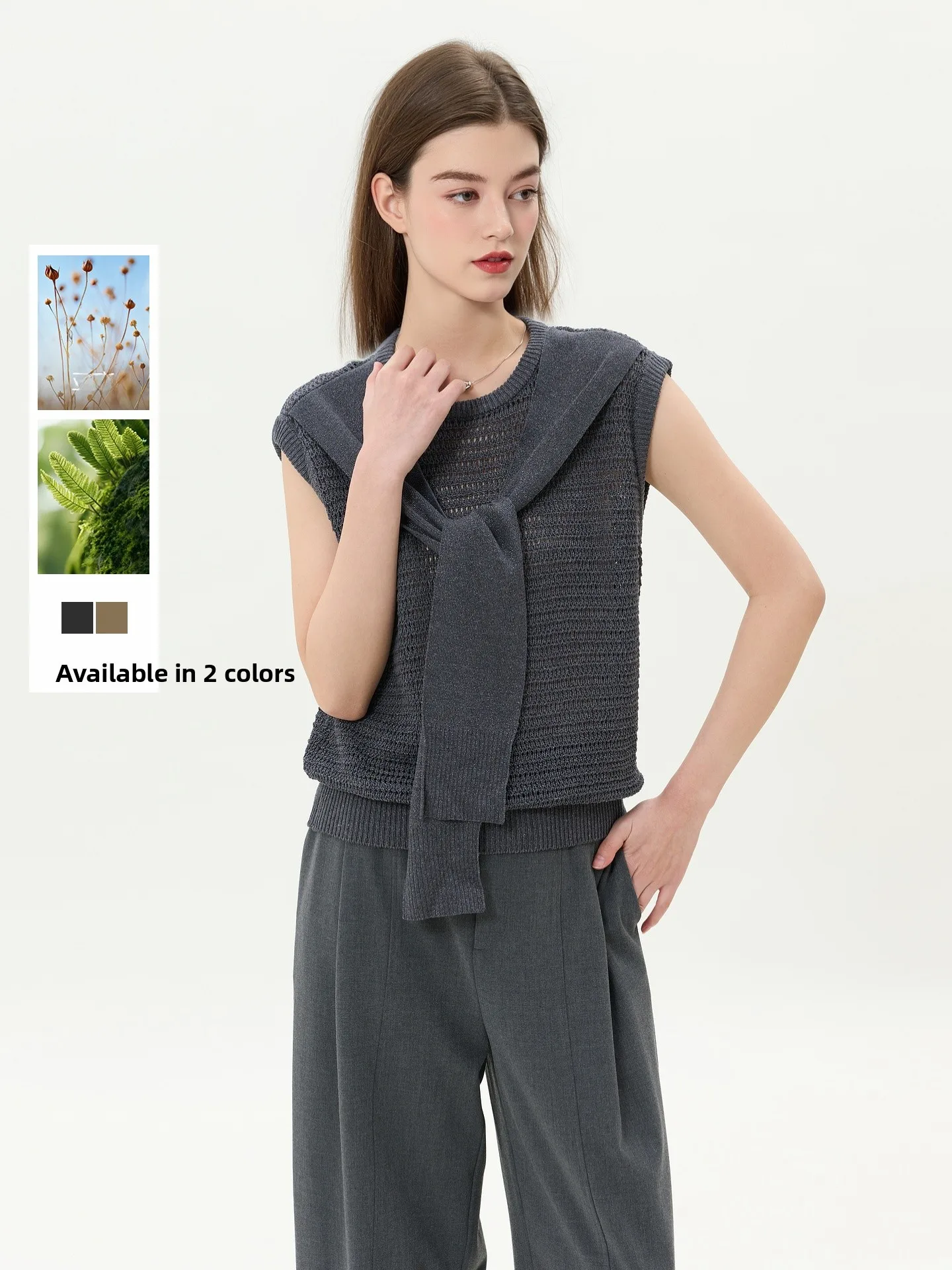

Leisure Ruched Svel round Ne Knitted Sweater Wrap Women's Casual Wear Regular Fit Spring New Sle Comfortable Knitwear