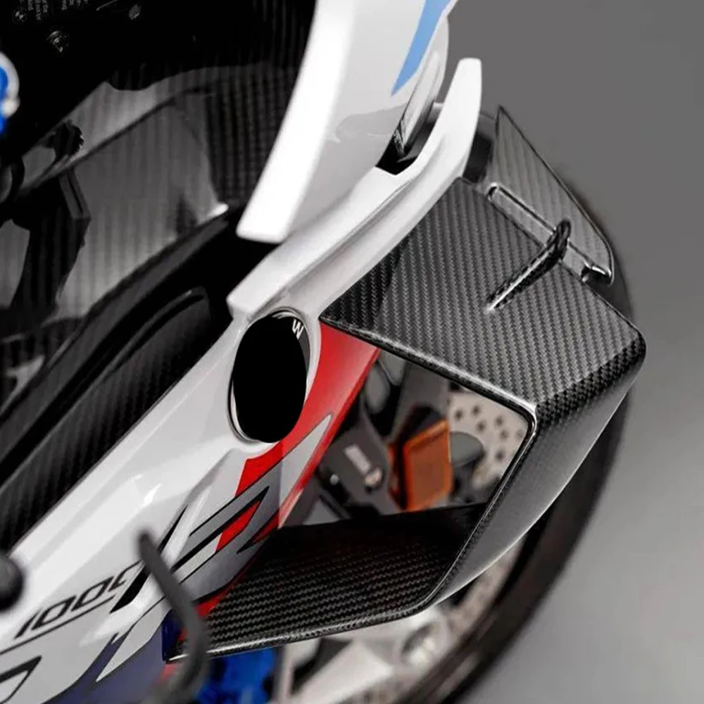 Carbon Fiber Wings Fairing for BMW S1000RR M1000RR 2019 2020 2021 2022 Winglet Motorcycle Windshield Front Aerodynamic Spoiler