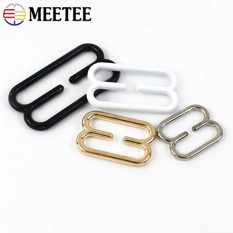 50Pcs 6-25mm Metal Bra Strap Clip Underwear Shoulder Straps Adjustable Buckle Sling Dress Bikini Clamp Fixed Clasps Accessories