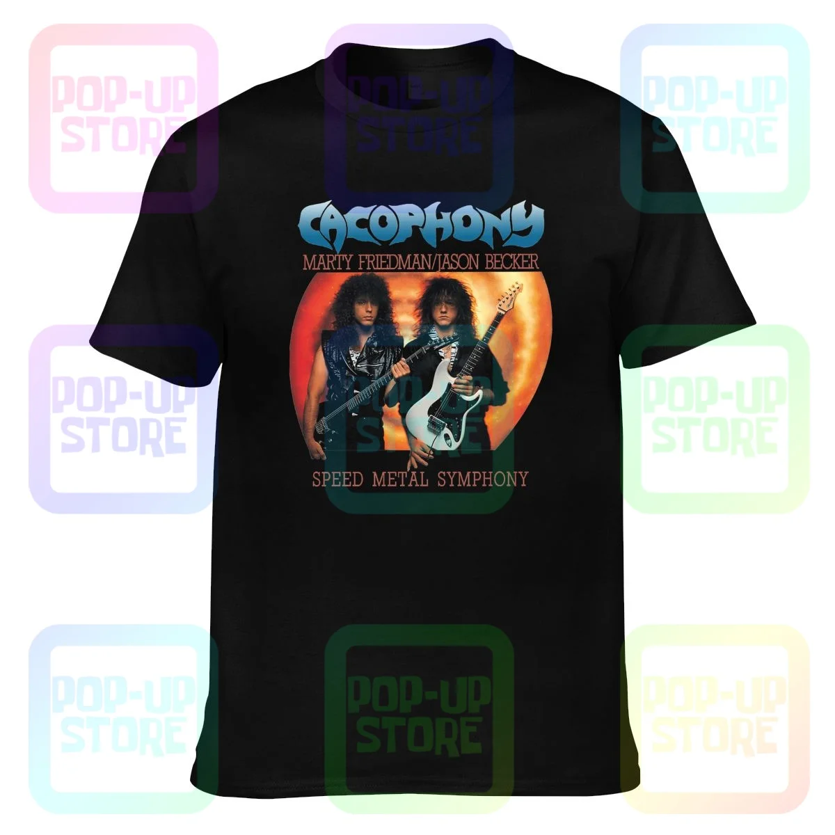 Cacophony Marty Friedman Jason Becker Speed Metal Symphony T-shirt Tee Shirt Cool Novelty