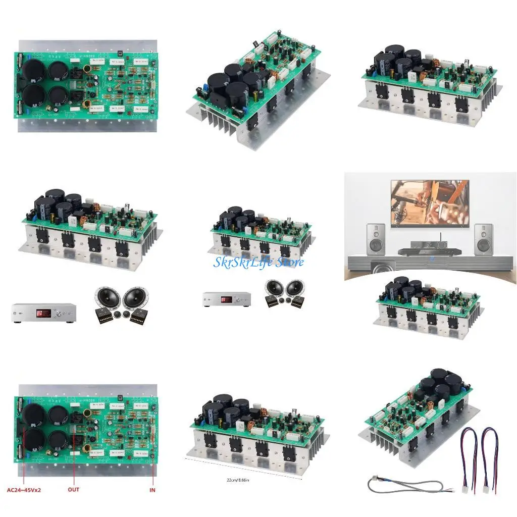 

E65E Multifunctional 400W 2Channel Amplifiers Board Powerful Output for Projects