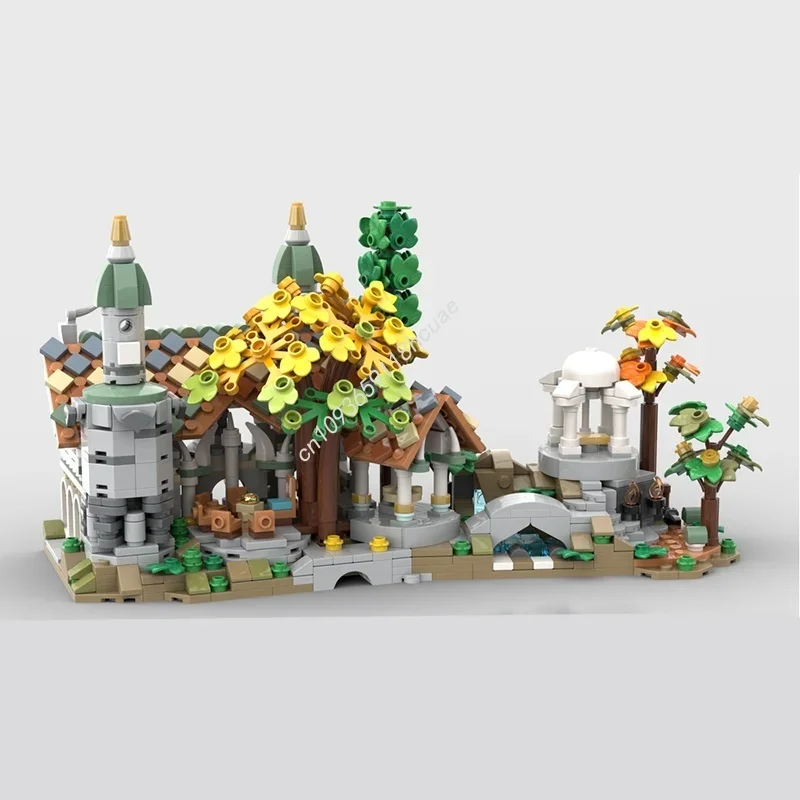 1187pcs MOC Mini Rivendell Hobbit And Lord Model Building Blocks Festival Gifts Architecture Toys Creative Education Brick