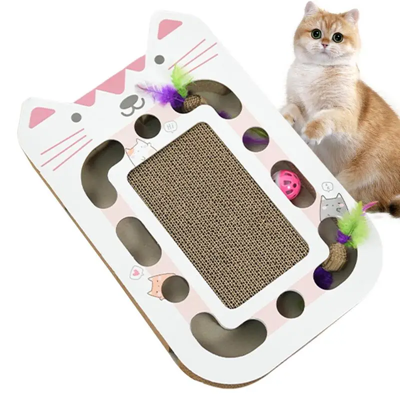

Cat Scratcher Multi-hole Interactive Cat Scratching Pad Reusable Pet Accessories For Home Apartment Living Room Balcony Playroom