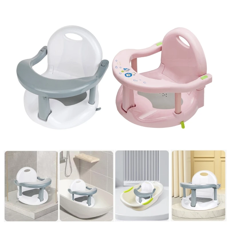 Asiento plegable para bañera, silla baño bebé, soporte para bañera, ventosa antideslizante, regalo para ducha bebé para