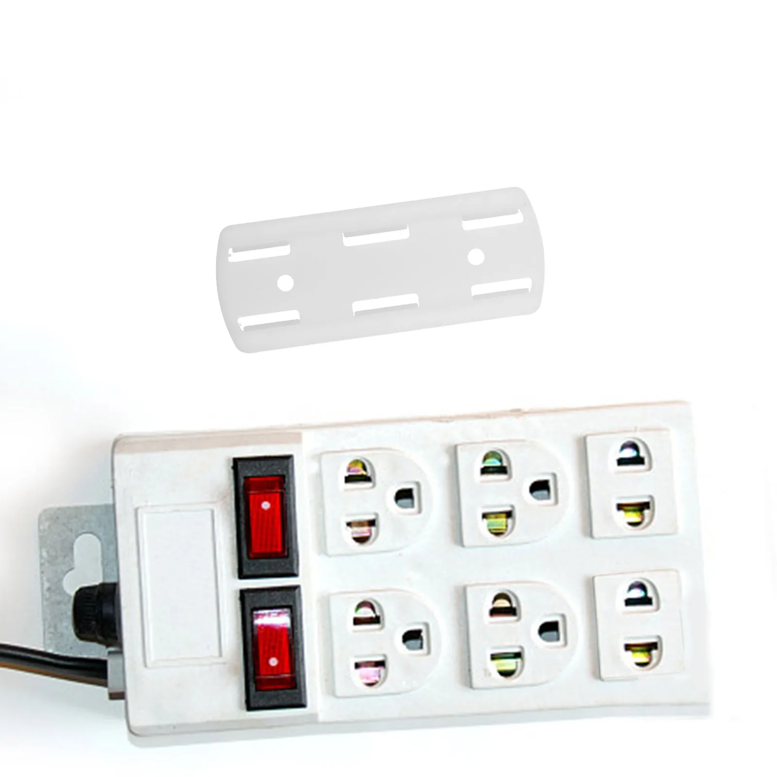 

4Pcs Plug Base Holder Sturdy Traceless Socket Fixator for Wall Mounting Power Strip Router Dormitory Supply Socket Retainer