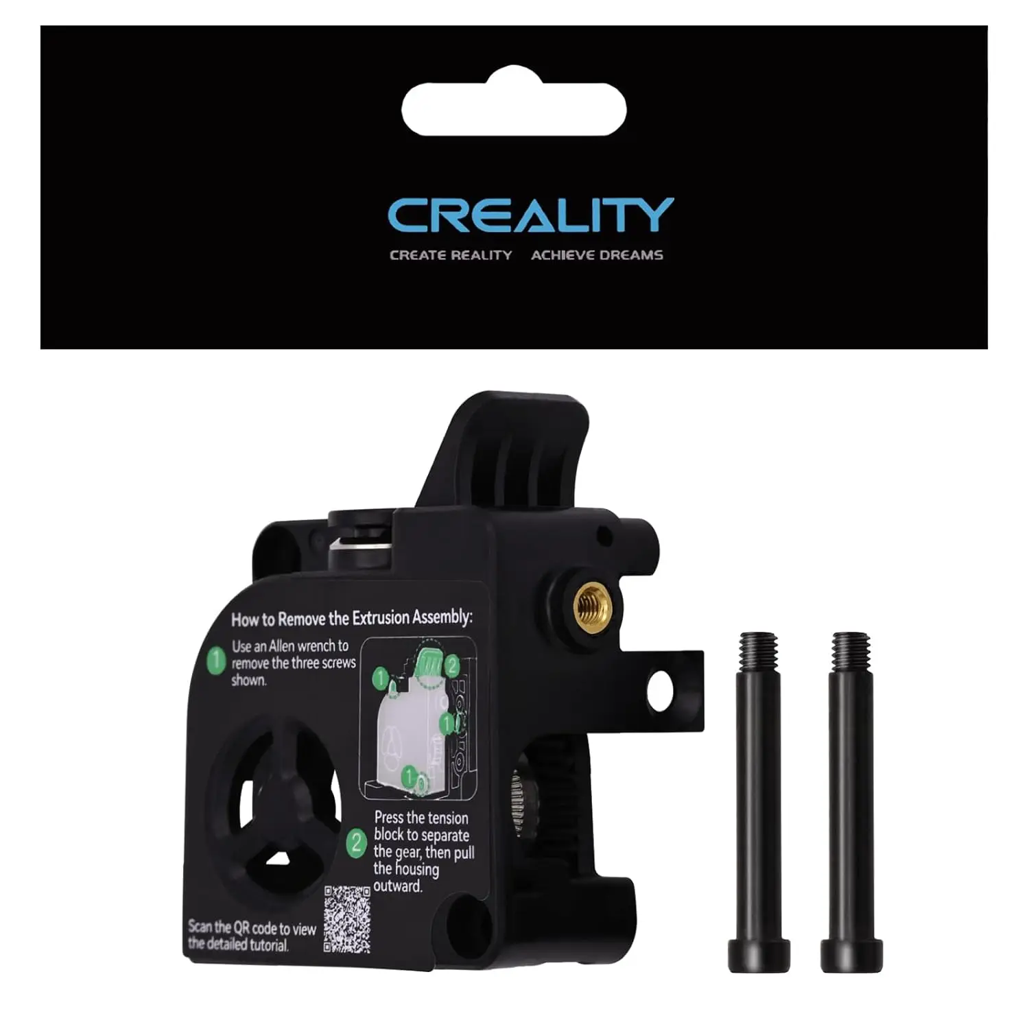 

Creality K2 Plus Extruder Kit Front Cover 3D Printer Extruder Part Front Cover with Install Screws for K2 Plus