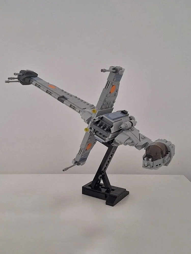 Nouveau MOC Space Wars b-wing combattant vaisseau spatial modèle de bataille avion blocs de construction support assemblage bricolage jouet pour enfants garçon coffret cadeau