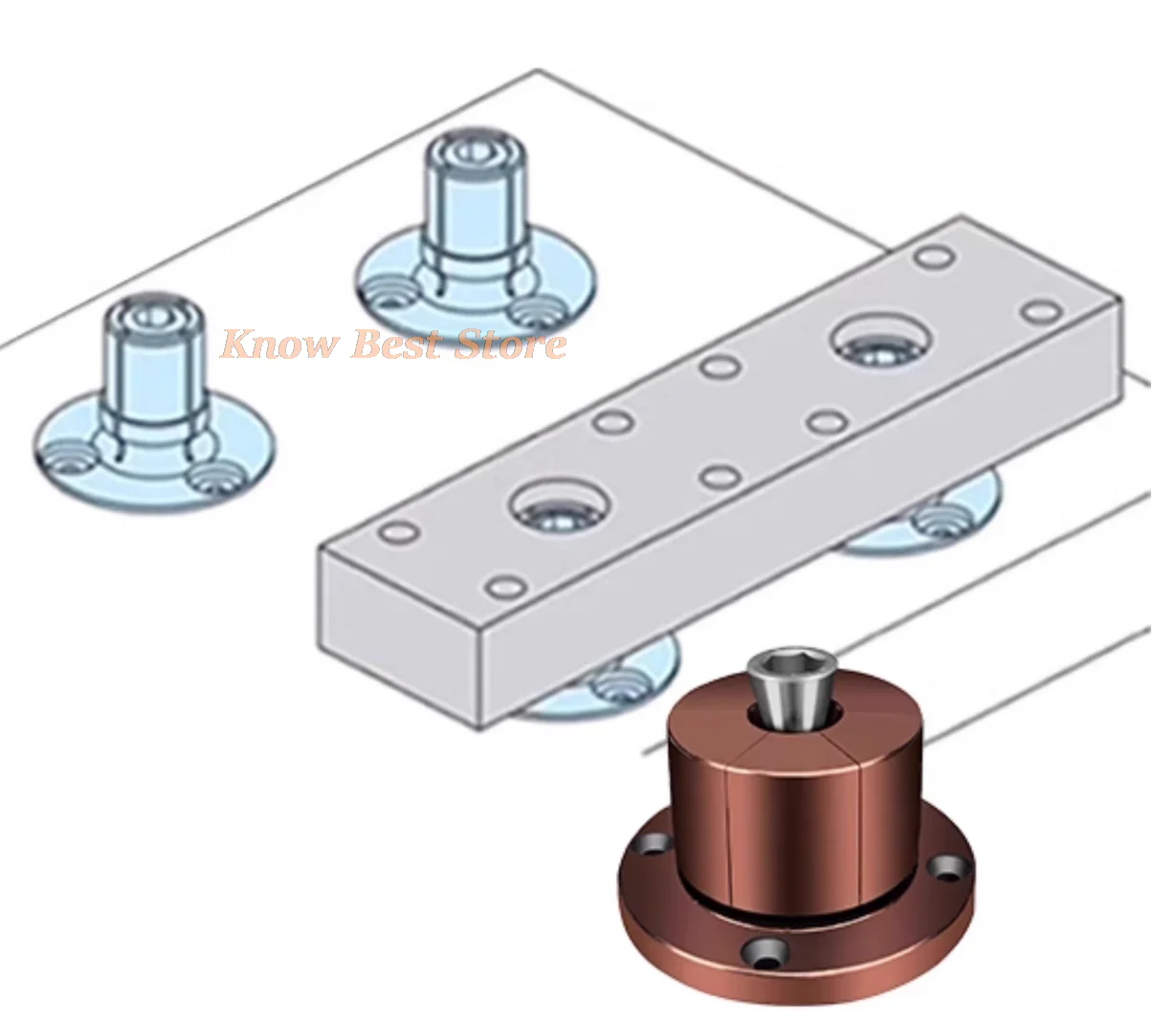 1 шт., внутренний опорный зажим с ЧПУ, расширительный штифт для быстрого позиционирования, ручной локатор для затяжки внутренних отверстий, 1 шт.