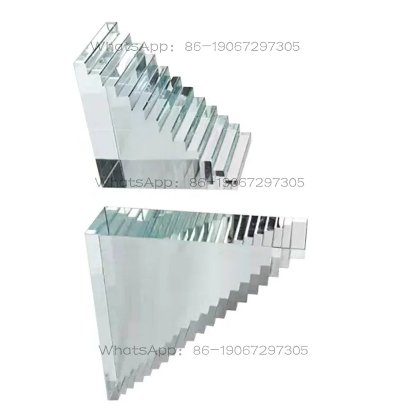 Modern Simple Crystal Glass Geometric Trapezoidal Ornament Home