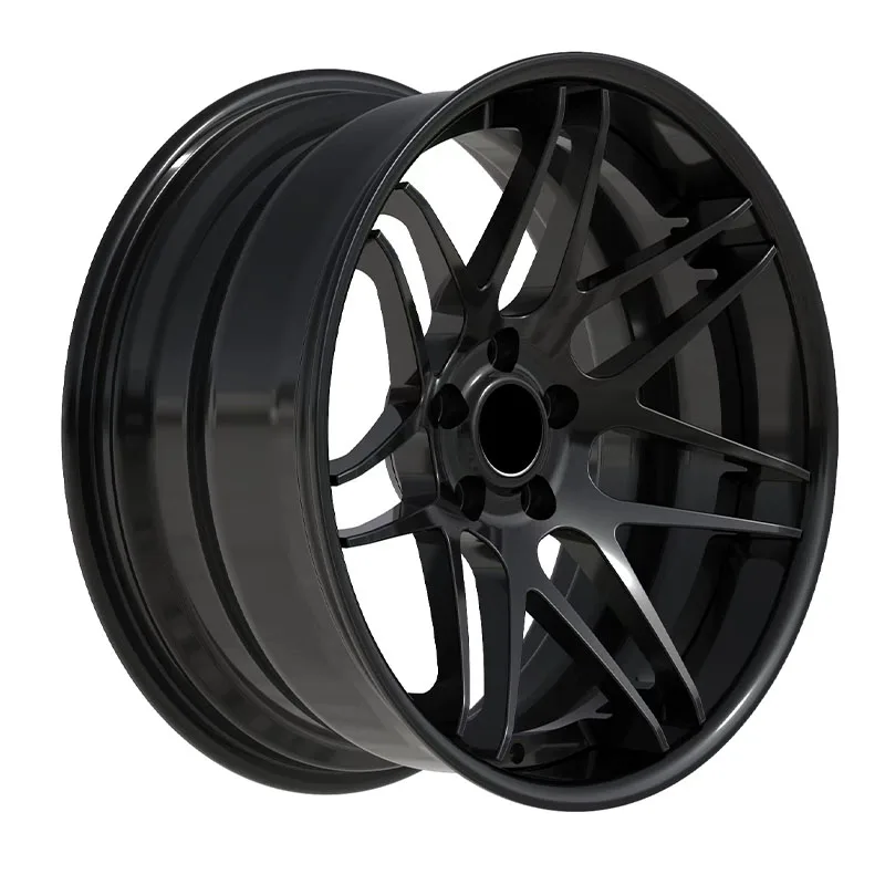 15-26 Inch Monoblock Forged Wheels (5x112) | Gloss Black with Turquoise Accent, 6061-T6 Aluminum Alloy For Audi, For BMW