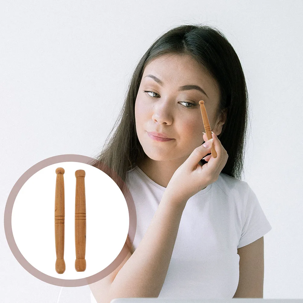 

4Pcs Acupressure Pen Natural Wood Massage Rods Body Massagers Smooth Lightweight Portable for Neck Shoulder Legs Feet Arms Face