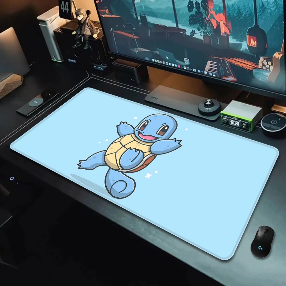 B-Blue Squirtles Mousepad HD Printing Computer Gamers Locking Edge Non-slip Mouse Pad XXL90x40cm Keyboard PC Desk Pad