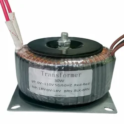 Customized 30W input 110V 115V 220V 230V output 9V 12V 15V 18V 24V power supply audio toroidal transformer for audio amplifier