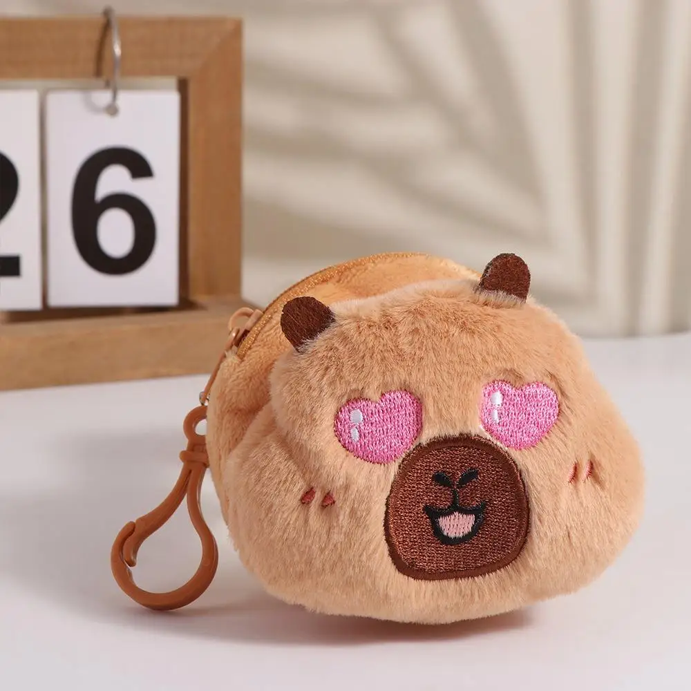 

Zipper Capybara Coin Purse Wallet Bag Pendant Money Bag Capybara Purse Bag with Keychain Pendant Coin Pouch