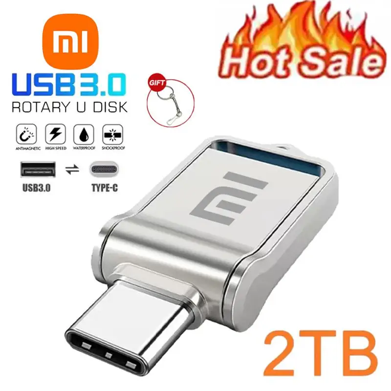 Xiaomi mijia Pen Drive 2 TB USB 3.0 Flash Metal Drive 1TB Large Capacity High-Speed Transfer Storage Memory U Disk Original