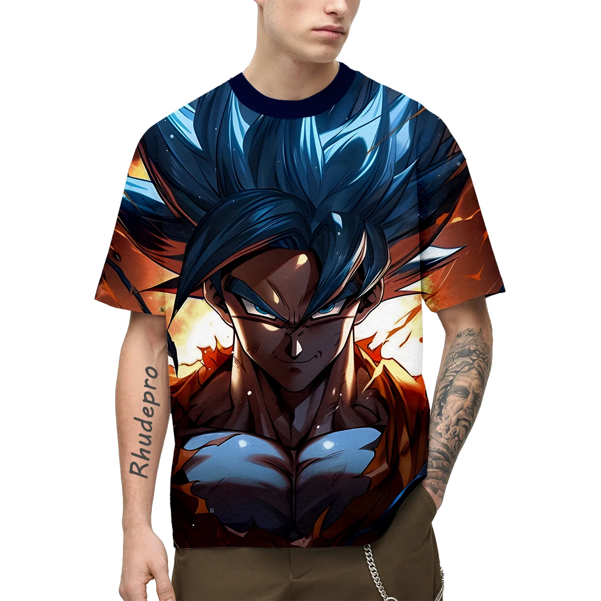 Sommer Männer Japan Anime Dragon Ball Z Goku überall 3D-Druck Cosplay Kinder Straße T-Shirts Unisex Top übergroß