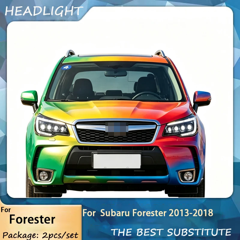 Car Lights For Subaru Forester LED Headlights 2013-2018 LED Projetor Headlamp Daytime Running Light Automotive Accessories