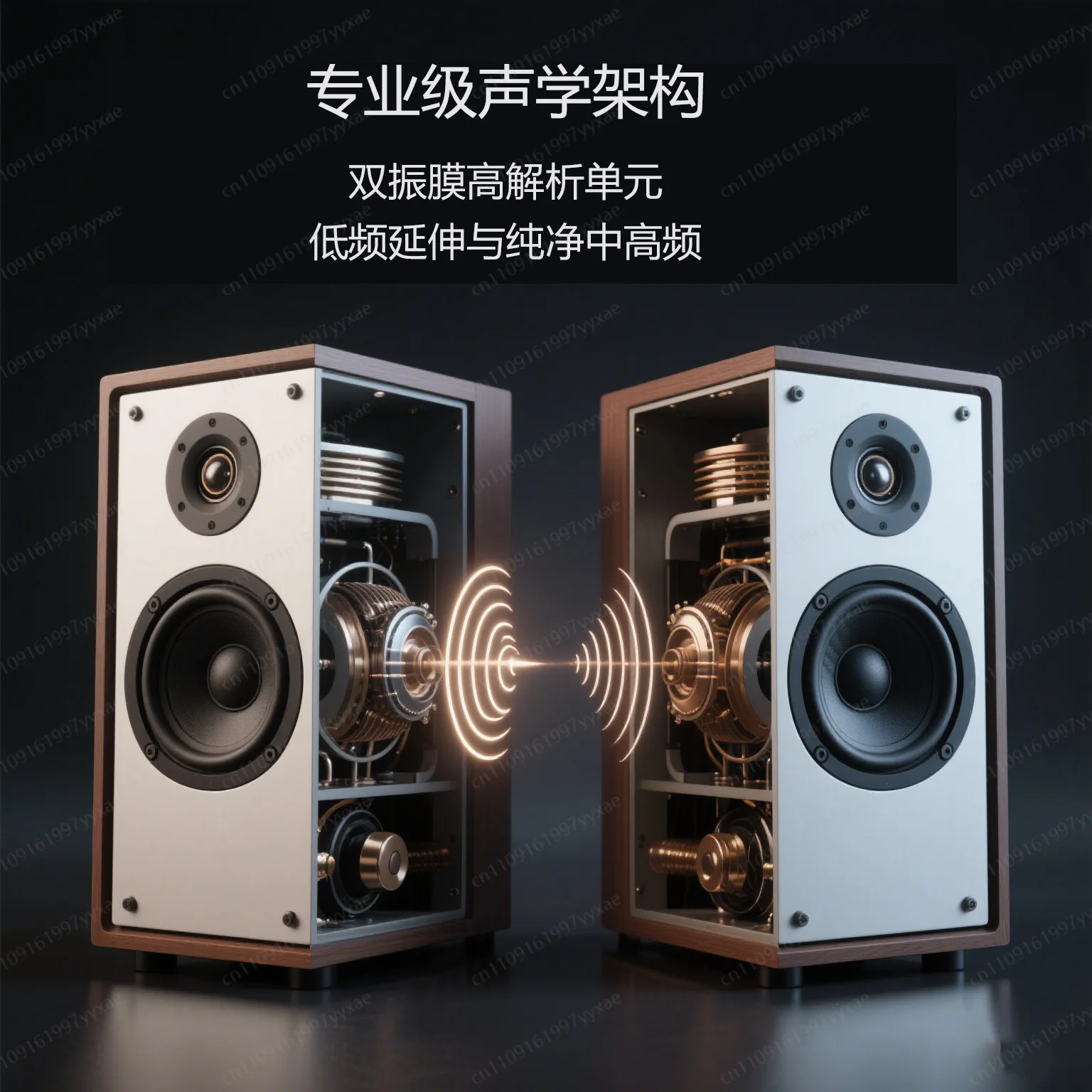 Passive Bookshelf Speakers2.0 Bluetooth Mini Desktop Speaker High Volume Home Audio Sound System