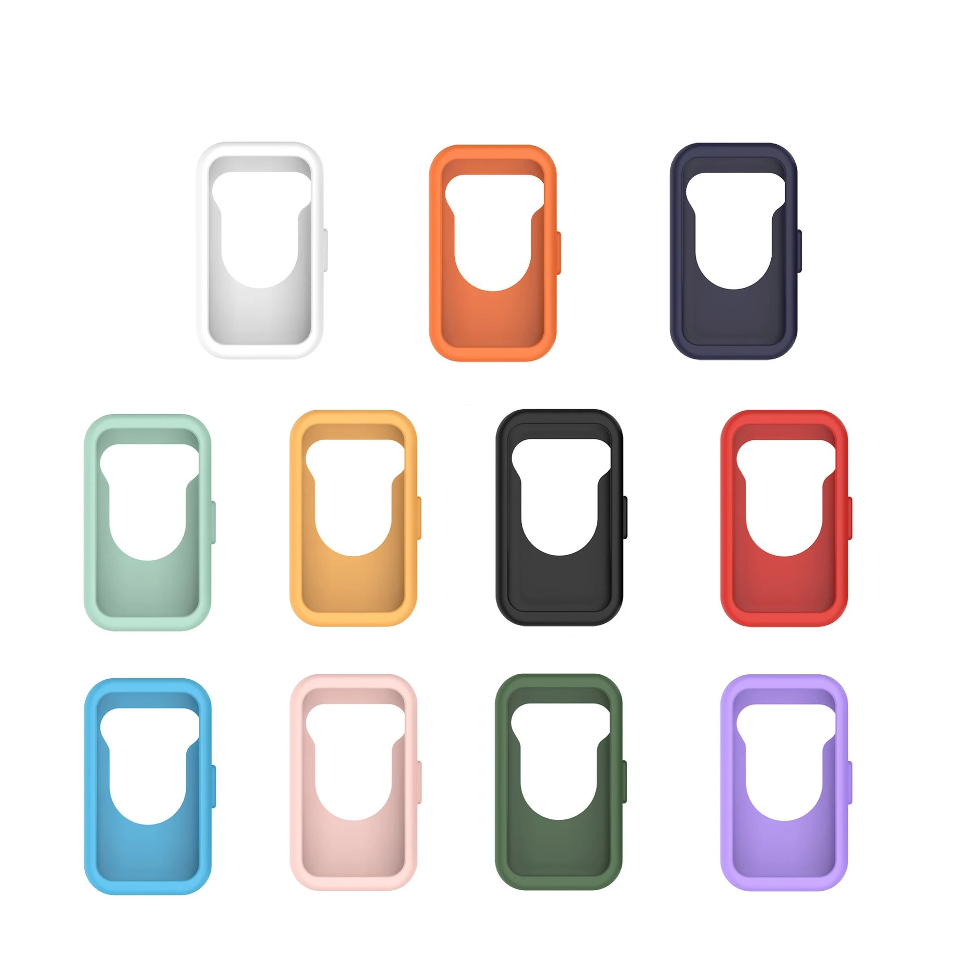 حافظة حماية من السيليكون لساعة Huawei Watch Band 8/9/10 حافظة واقية من السيليكون شبه معبأة من مادة TPU