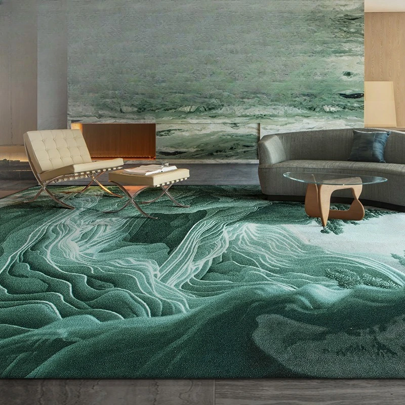 

Vintage Watercolor Ink Painting Carpet