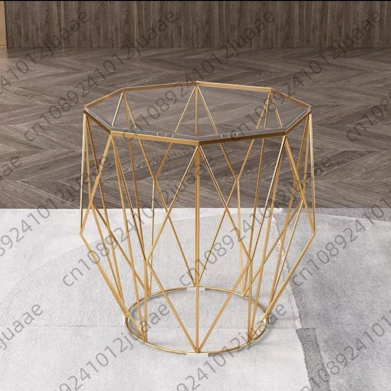 Nordic Wrought Iron Coffee Tables Furniture Living Room Dormitory Small Side Table Modern Simple Hotel Apartment Corner Table