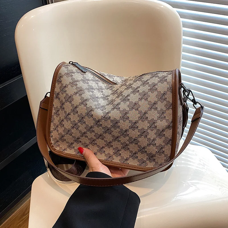 

Новая женская сумка через плечо, модная высококачественная женская сумка, однотонная сумка премиум-класса, универсальная сумка для покупок и хранения вещей