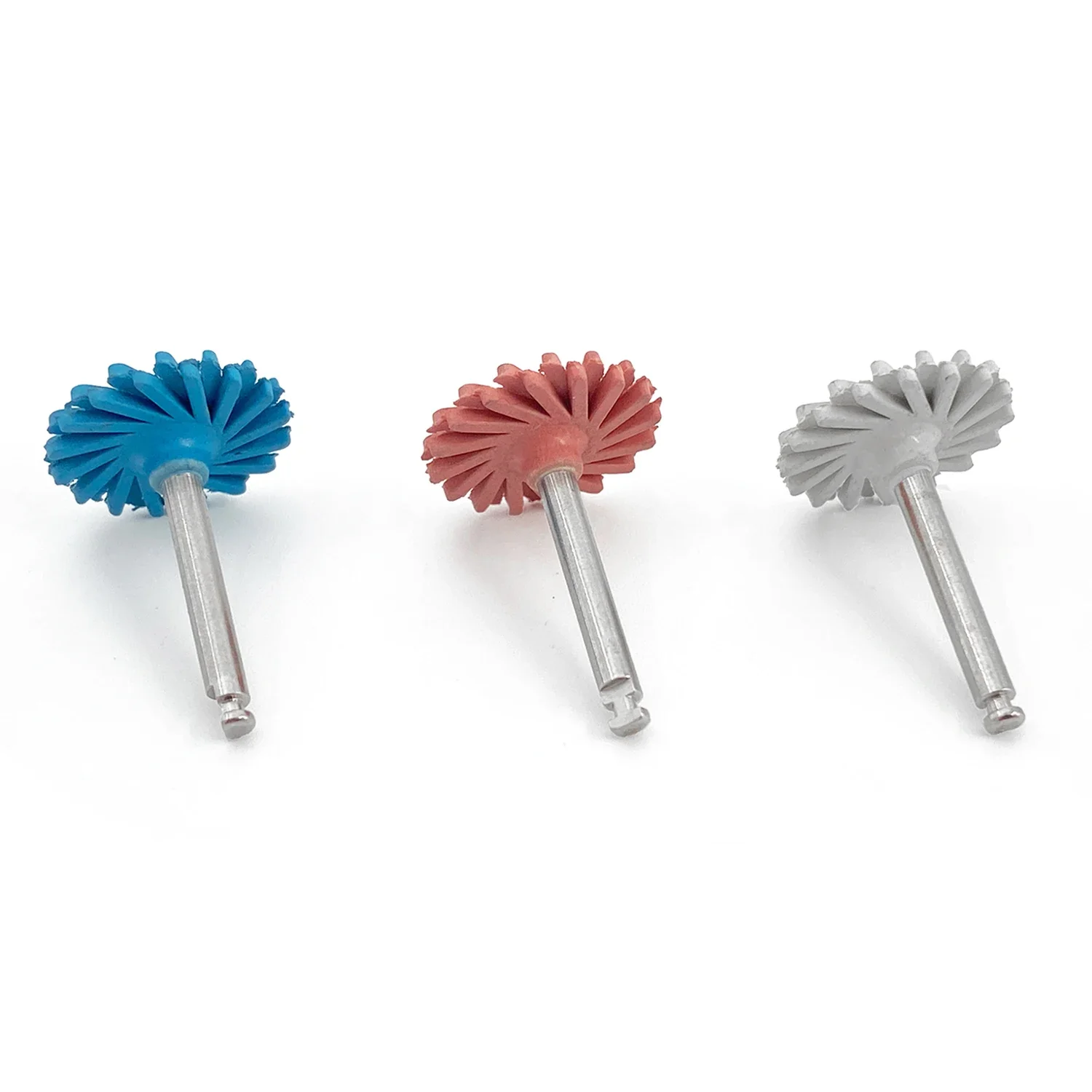 1Pcs Dental Composite Resin Polishing Disc Rubber Polisher 14mm Wheel 3 Colors Spiral Flex Brush Dentistry Instrument