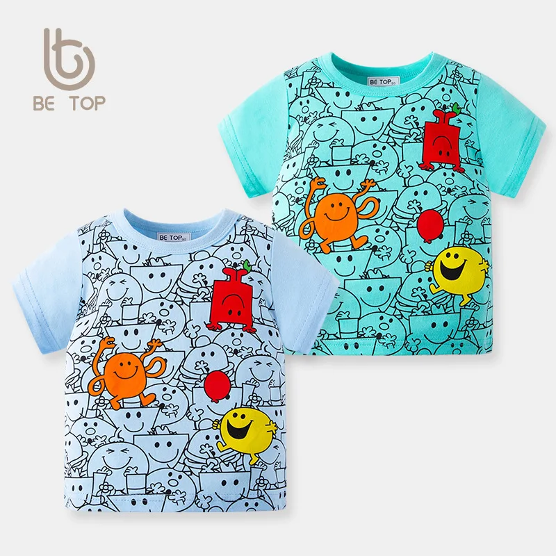 

2022 Boys Summer Clothes Costumes for Kids Graphic Tees Baby's Pure Cotton Top