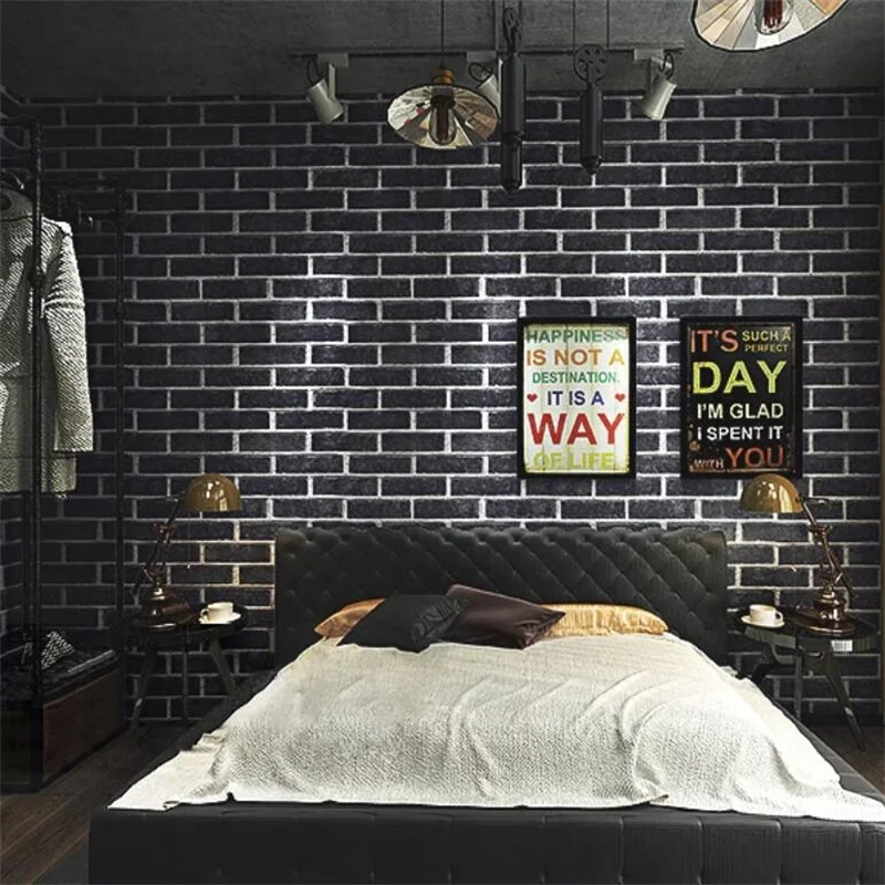 3D Vintage Retro Brick Pattern Red Brick Wallpaper for Restaurant Cafe Background Wallpaper Home Decoration Papel De Parede