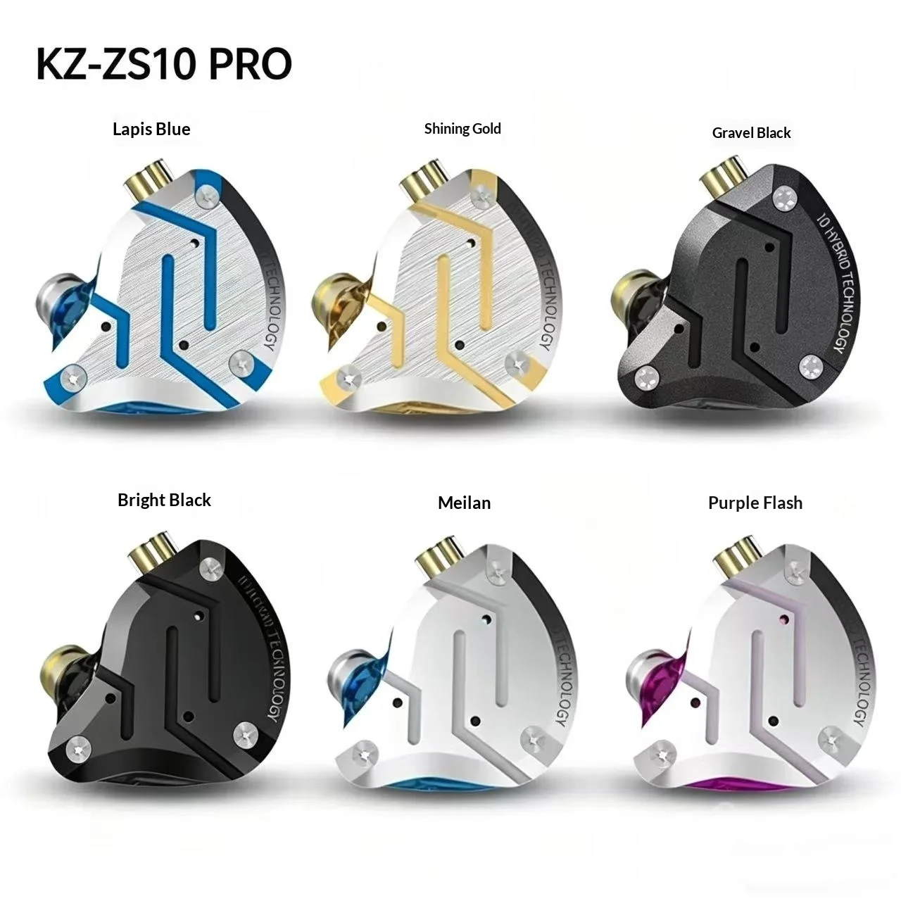KZ ZS10 PRO In Ear Earphone Double Magnetic Dynamic Balanced Hybrid Driver Noise Canceling Earbuds HiFi headphones Wired Headest