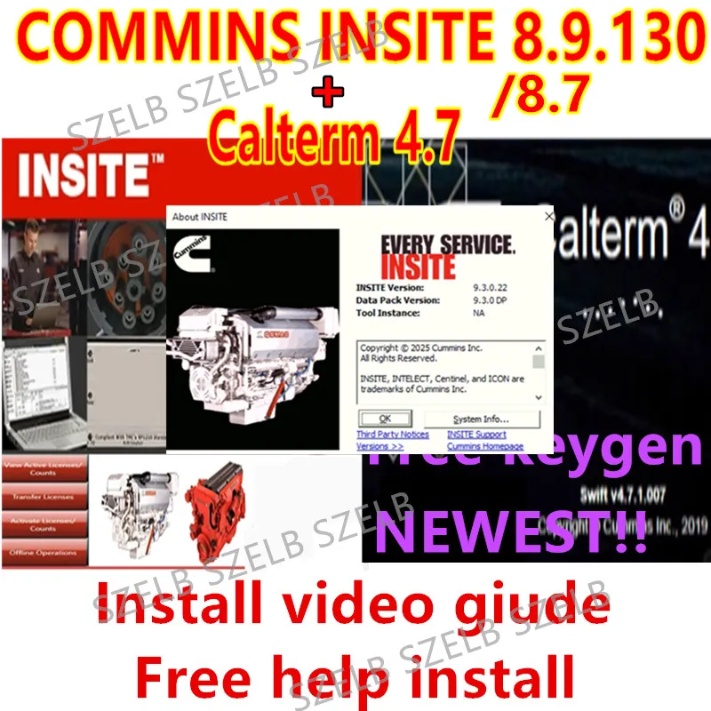 Cummin Insite 8.9 PRO+ Calterm 4.7 Newest Engine Diagnostic Software MetaFiles v4.7.1.007+ Free Keygen+ Free Install Free Keyge
