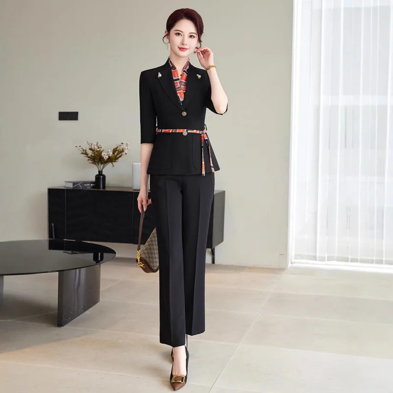 Set completo professionale per donna Primavera e autunno Negozio di gioielli di fascia alta Abito di vendita Gonna Bellezza medica Reception Lavoro di moda