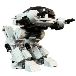 MOC 305 Pieces ED-209 Robot Building Blocks Suit High-Tech Weapon Battle Mech Assembly Bricks Toys Adult Children Birthday Gifts