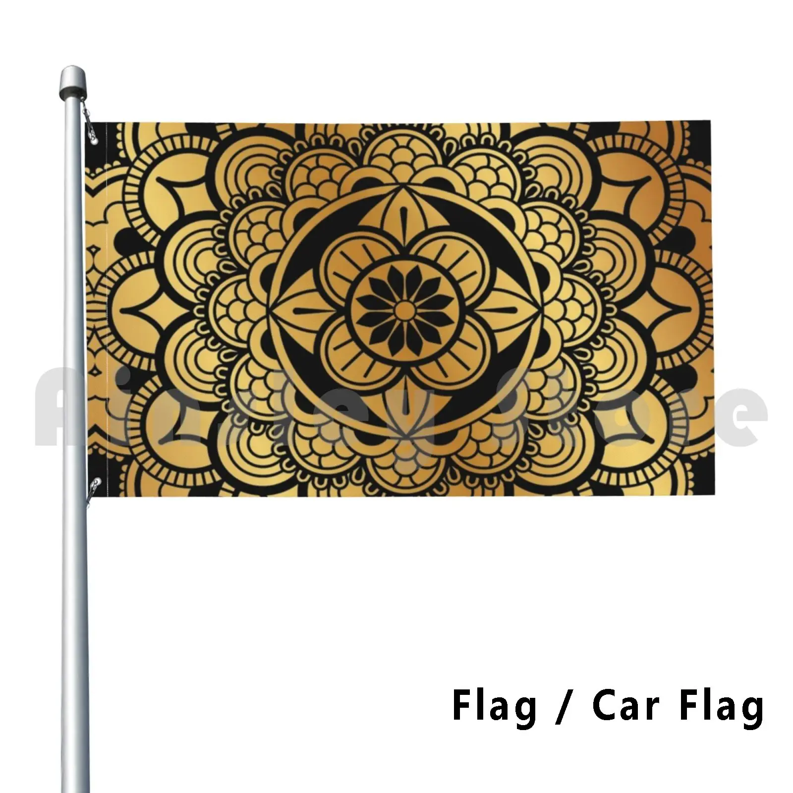 Gold Mandala Flag C…