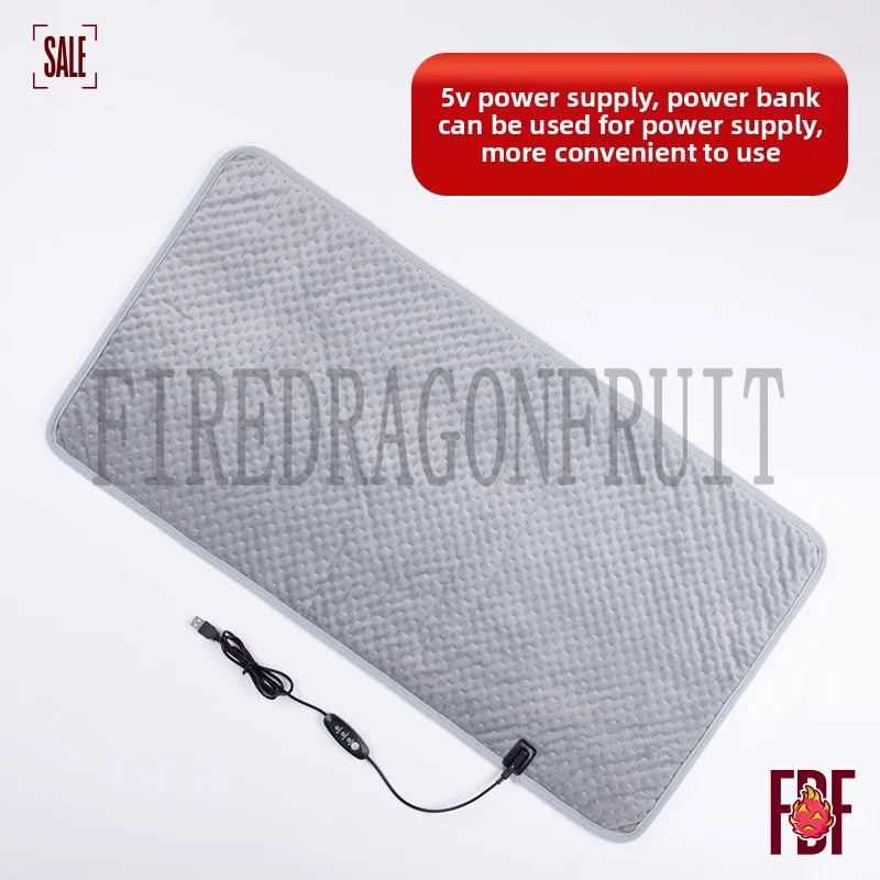 

Adjustable Temperature Electrics HeatedMat USB Power Bank Compatible Energy Saving OverheatProtection Cozy Plush Winter