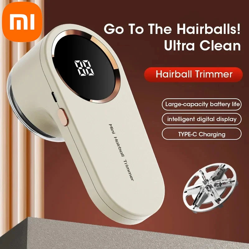 Xiaomi Portable Electric Lint Remover Led Display Rechargeable For Clothe Fabric Shaver Three Levels Household Hair Ball Trimmer