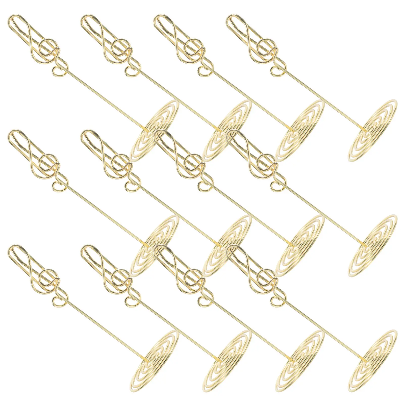 12Pcs Musical Note Table Card Holders Creative Desktop Clip Stands Stable Note Clip Base for Wedding Party Seating Photo Memo