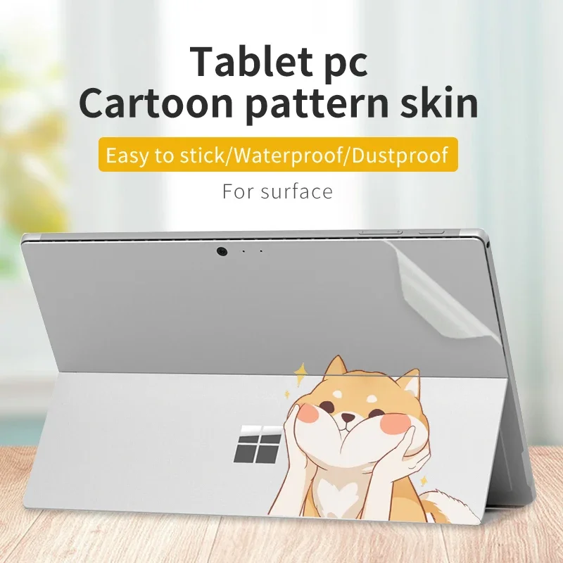 Cartoon Pattern Vinyl Sticker For Microsoft Surface Pro 9/8/7/6/5/4/3 Surface Pro X Go 2 Back Cover Body Decal Skin Protector