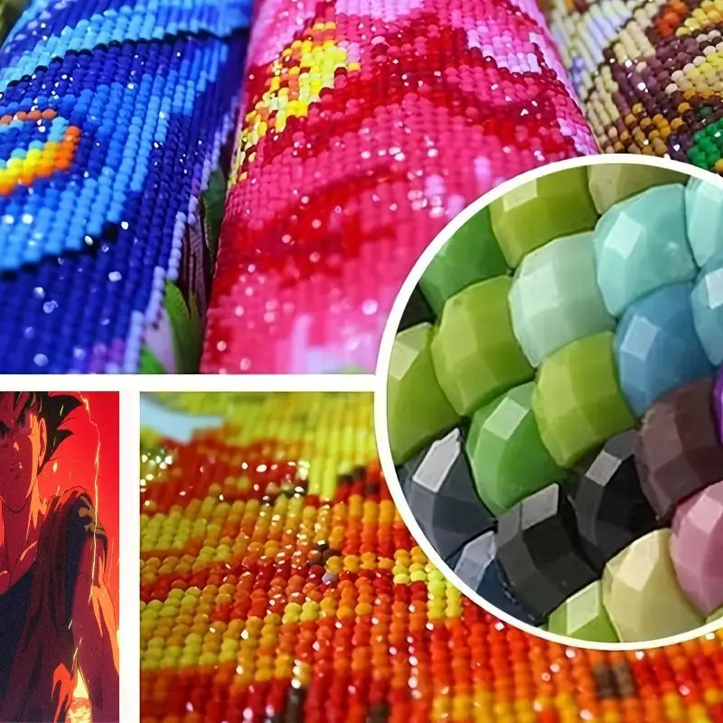 1PC Goku Dragon Ball Z 5D Diamond Painting Kit, Full Drill Anime Manga Character Diamond Art DIY Craft Set untuk Dewasa & Anak-Anak, Sp