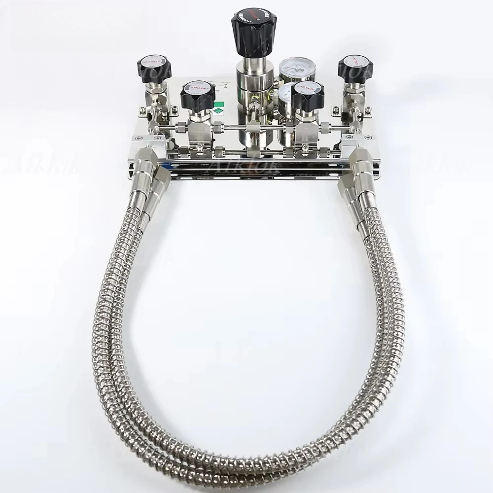 Dual Side Automatic Switching Panel Uninterrupted Gas Supply Manifolds Pressure Regulators
