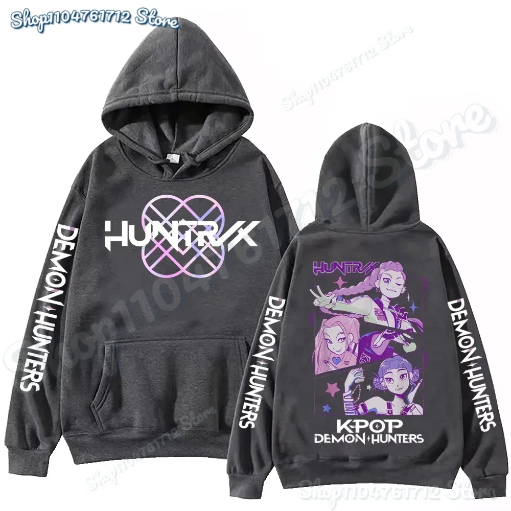 2025 summer Anime K-Pop Demon Hunters Hoodie Harajuku Hip Hop Pullover Tops Sweatshirt UNISEX Alphabet sportswear Fashion Trends