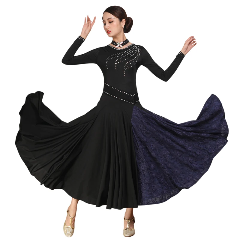 

Ballroom Competition Dresses Woman Stage Performance Dance Dress Waltz Tango Costumes High Grade Evening Party Long Skirt