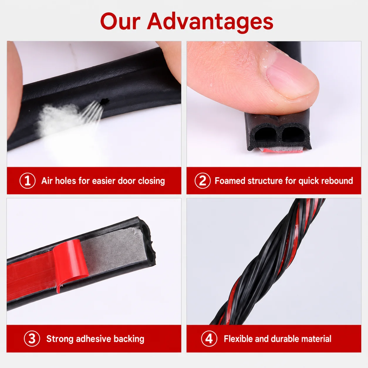 Car Door Seal Strip for Toyota Alphard Vellfire 20 30 40 Series Auto Rubber Soundproof Dustproof Waterproof Noise Reduction Kit