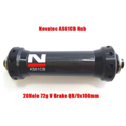Novatec AS61CB  About 72g Road V Brake Carbon Front Hub 20 Hole QR/9X100mm For Straight Pull Spoke With 2 Sealed Bearing