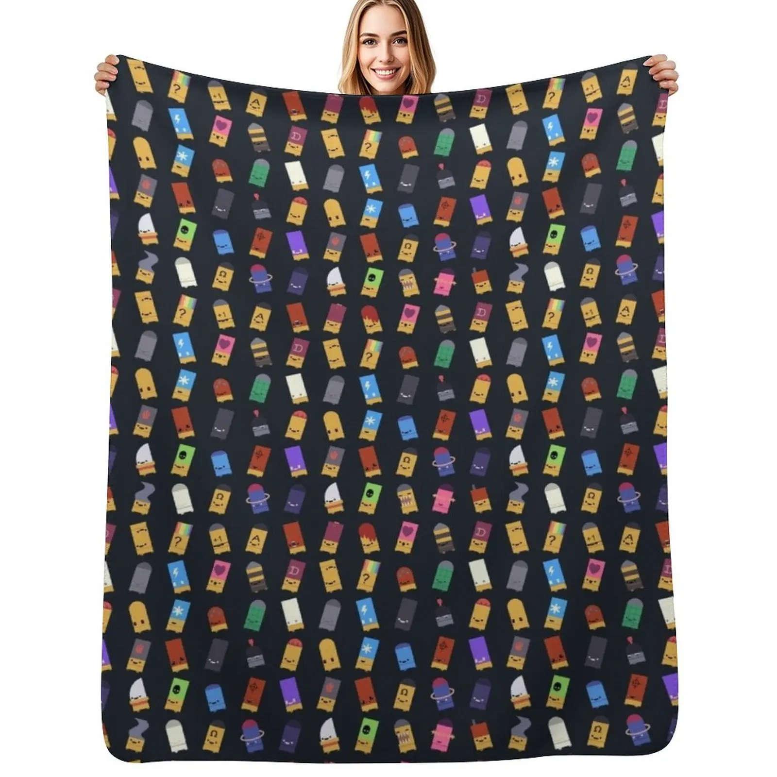 

|Black| Kin Kollection - Enter the Gungeon Throw Blanket Elegant Warm Throw Blanket for Hotel Home