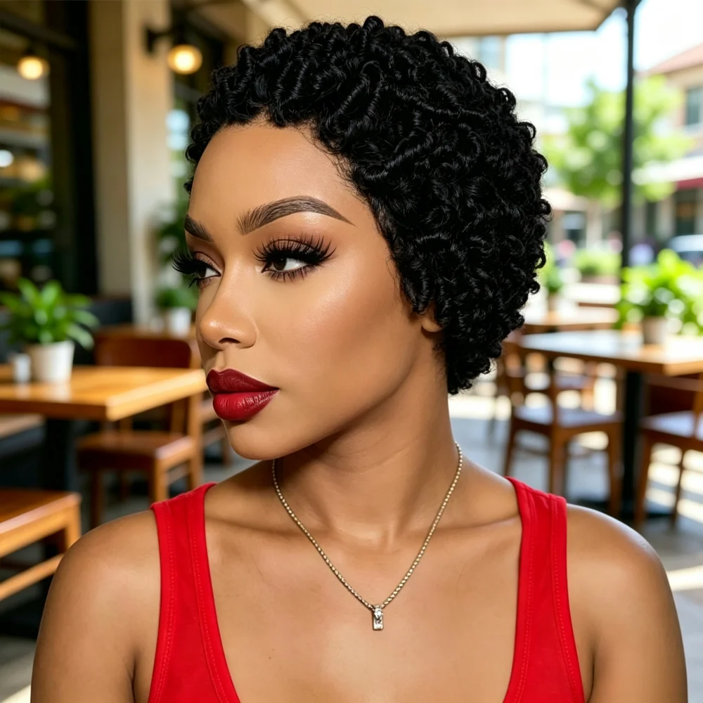 13x4-lace-front-short-screw-spring-twist-human-hair-wig-natural-black-coil-curly-lace-wig-for-ladies