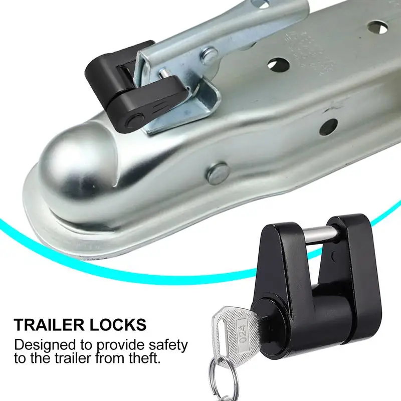 

Rust-resistance Anti-theft Hard-wearing Durable Hook Lock Tongue Locks Hitch Coupler Lock Lock for Cehicles Cars A30