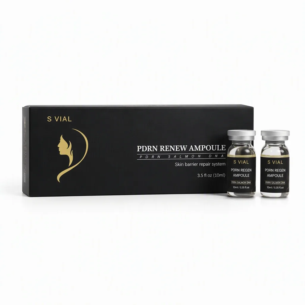 2026 Korean Salmon PDRN Face Serum Kit 10ml Skin Booster Ampoule Renew Moisturizing Lifting Firming Anti-Aging Skincare 1 Set